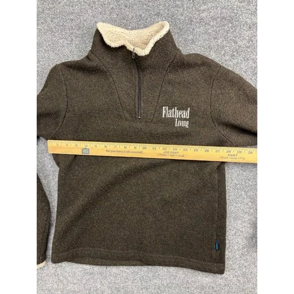 Kuhl Alfpaca Fleece Sweater Men's S Brown Zip Pullover Flathead Living 48* North - Picture 5 of 6